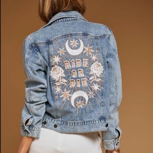 Rue de Seine Rue Denim Ride or Die Jacket Sz. S